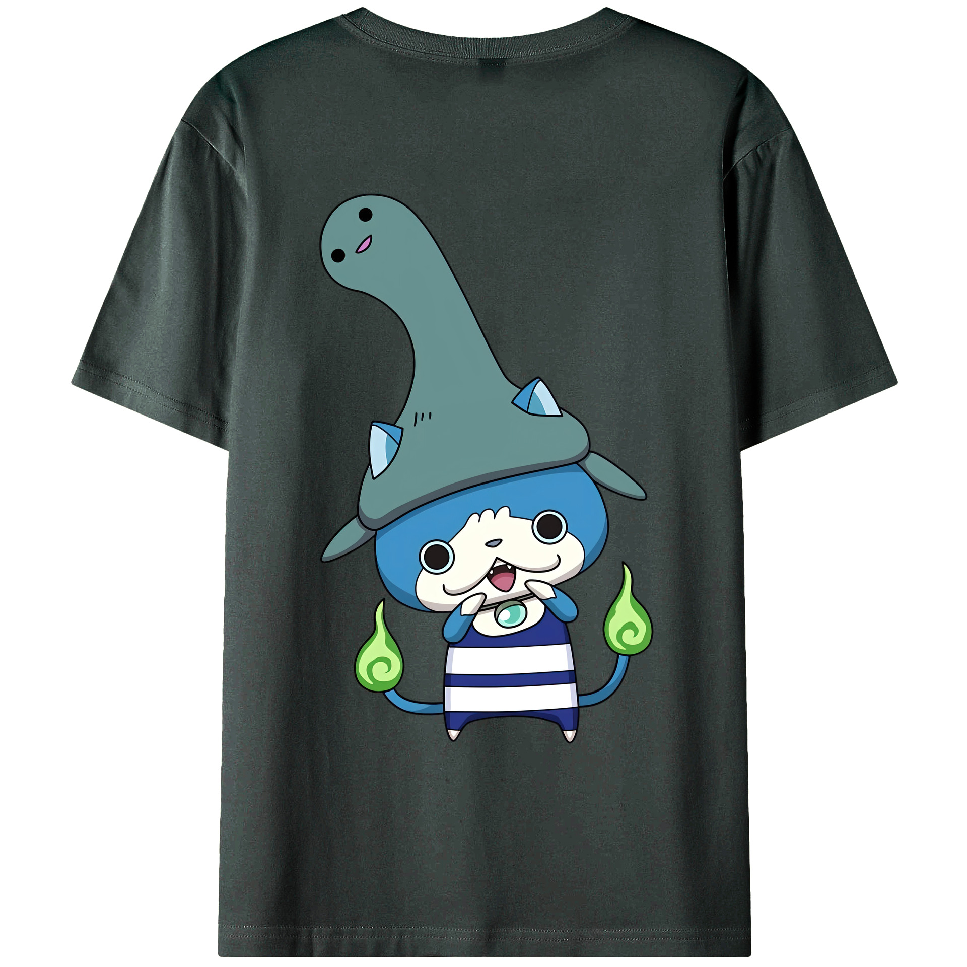 （画像用） 妖怪ウォッチ Yo-kai Watch 綿100％ メンズ半袖Tシャツ（バックプリント） 通気性